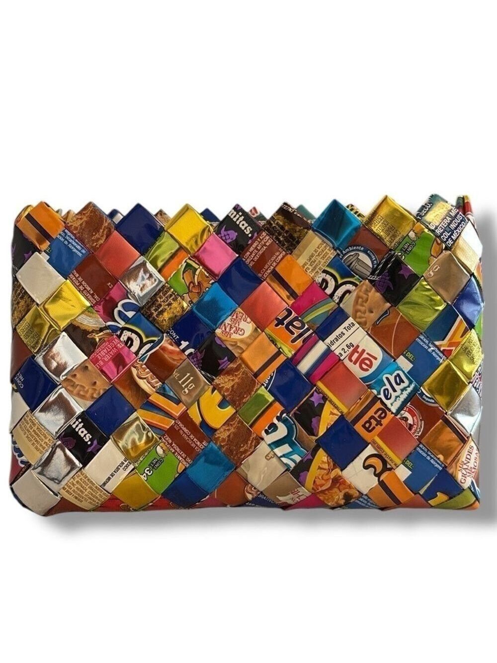 Nahui Ollin Clutch Candy Wrapper Multicolored